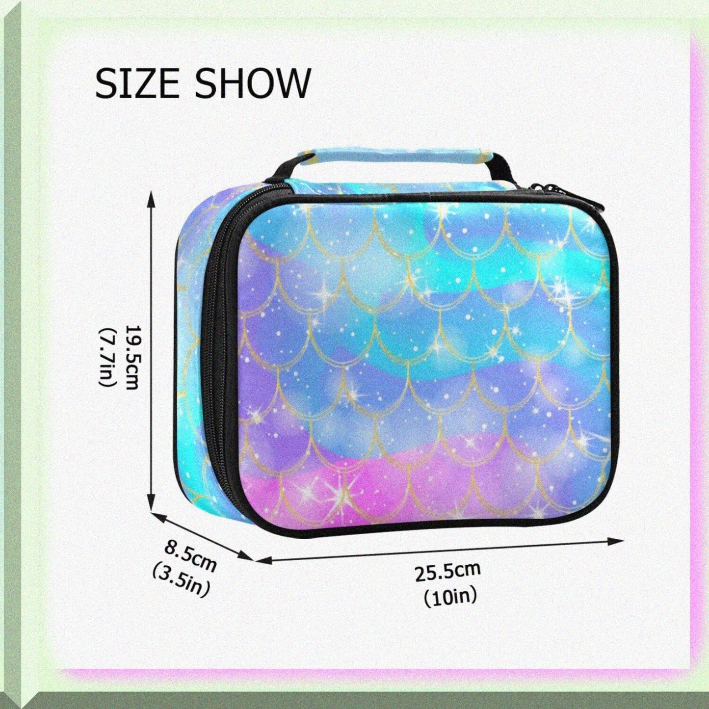 Colored Pencil Case Mermaid Gold Scales 96 Slots