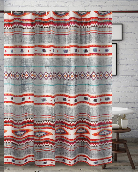 Kiva Western Boho Shower Curtain 72x72-inch