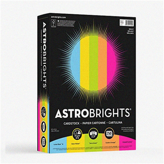 Vibrant Color Cardstock Assorted Shades 8.5x11 250 Sheets