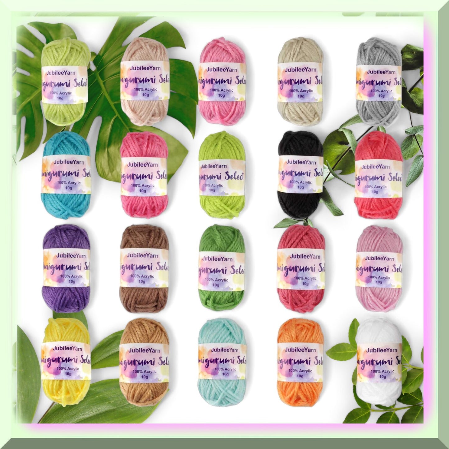 10 Skeins Soft Acrylic Yarn for Amigurumi and Baby Items