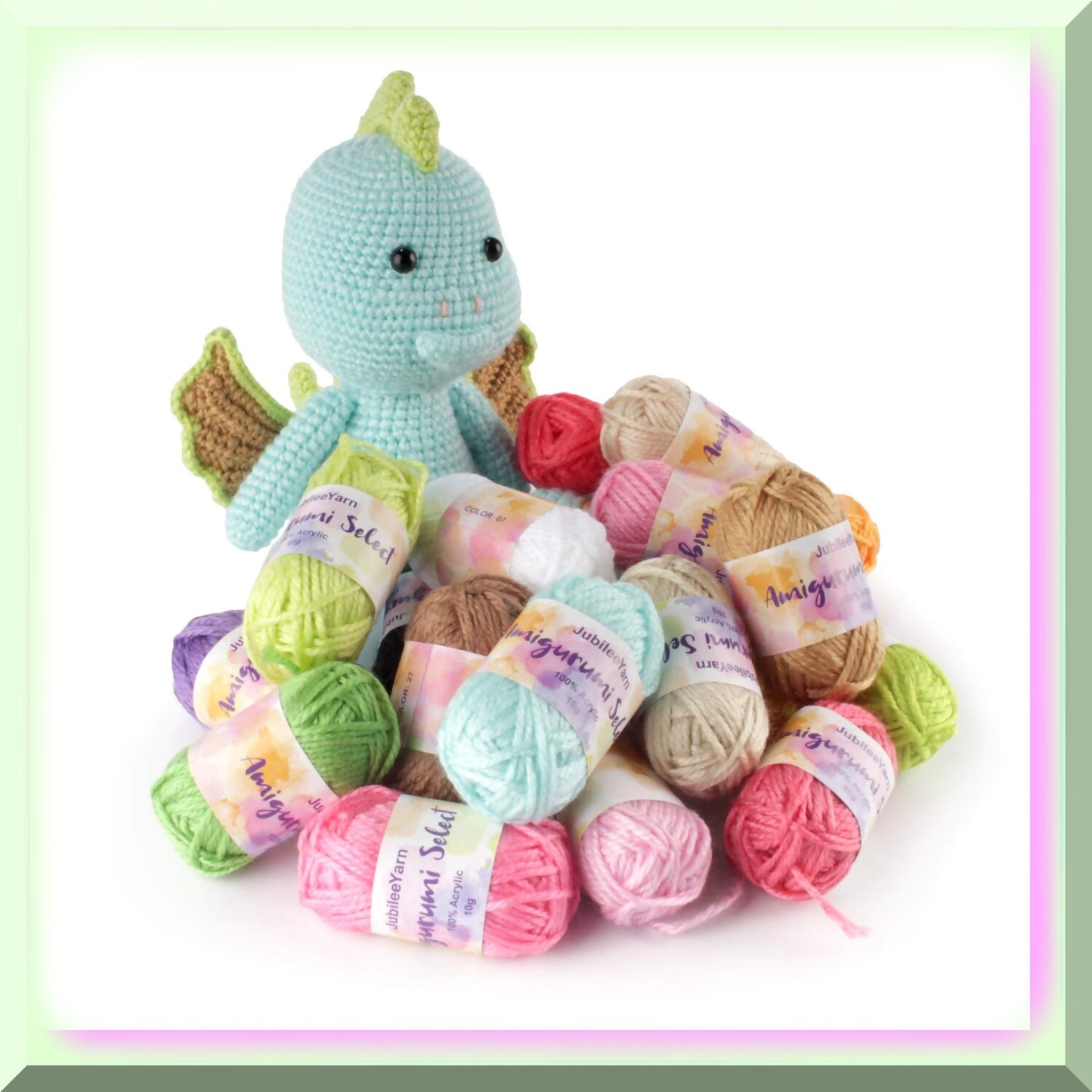 10 Skeins Soft Acrylic Yarn for Amigurumi and Baby Items