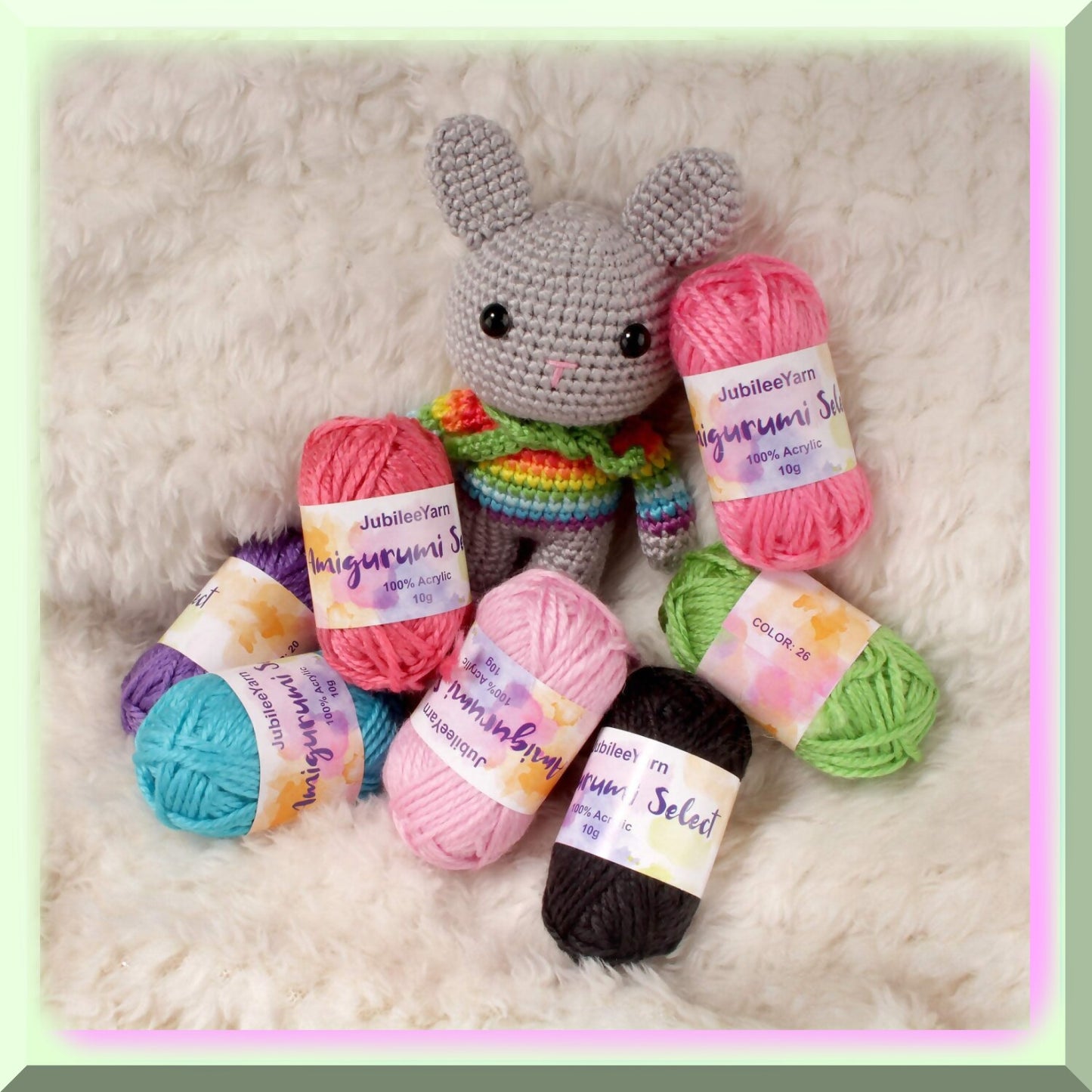 10 Skeins Soft Acrylic Yarn for Amigurumi and Baby Items