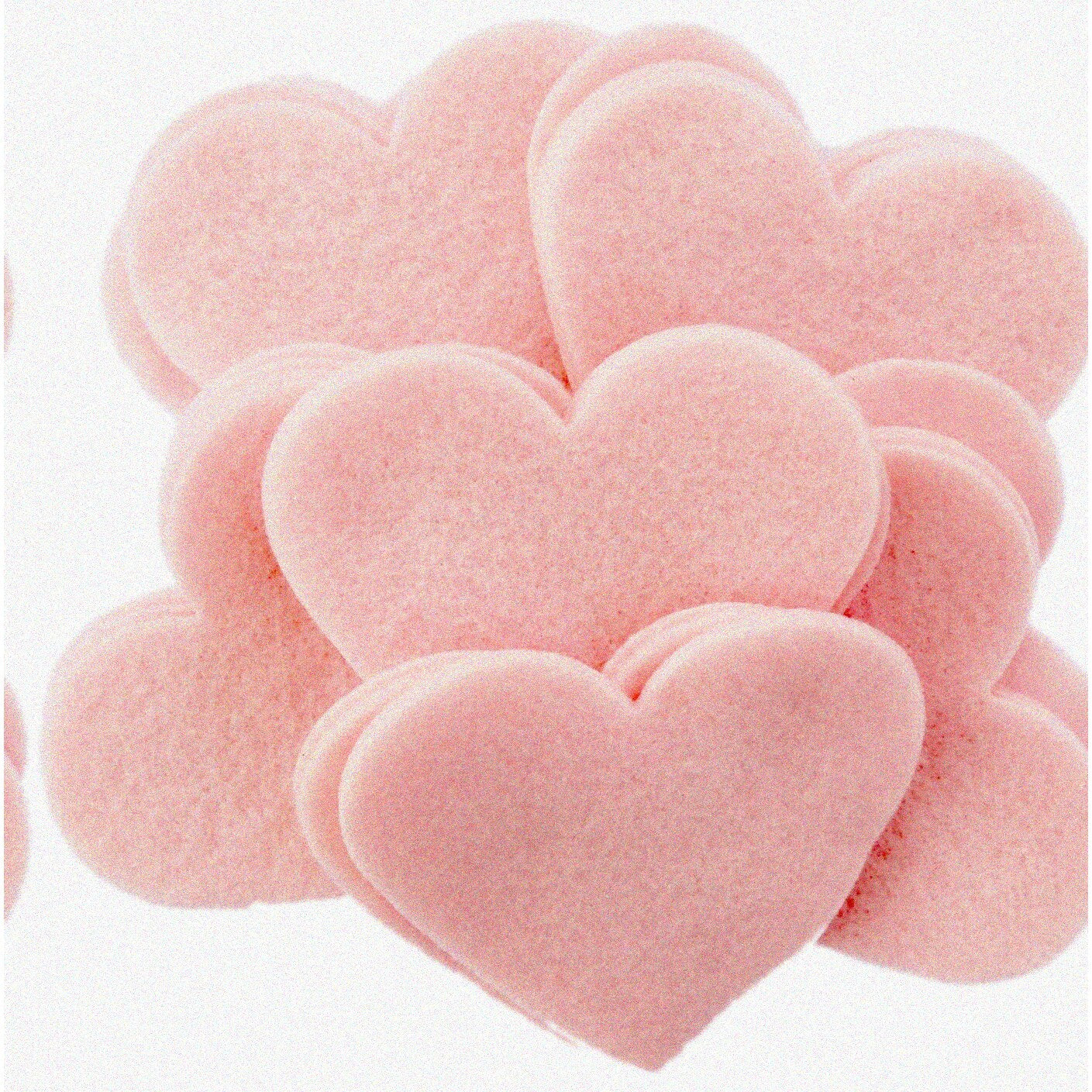 1" Light Pink Felt Hearts - 200 Pack