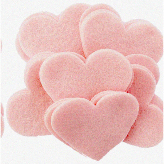 1" Light Pink Felt Hearts - 200 Pack
