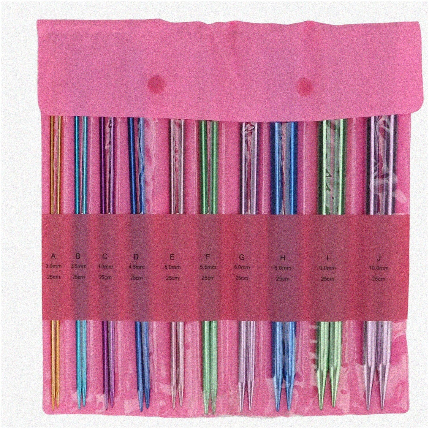 10 Pairs 25cm Aluminum Single Pointed Knitting Needles