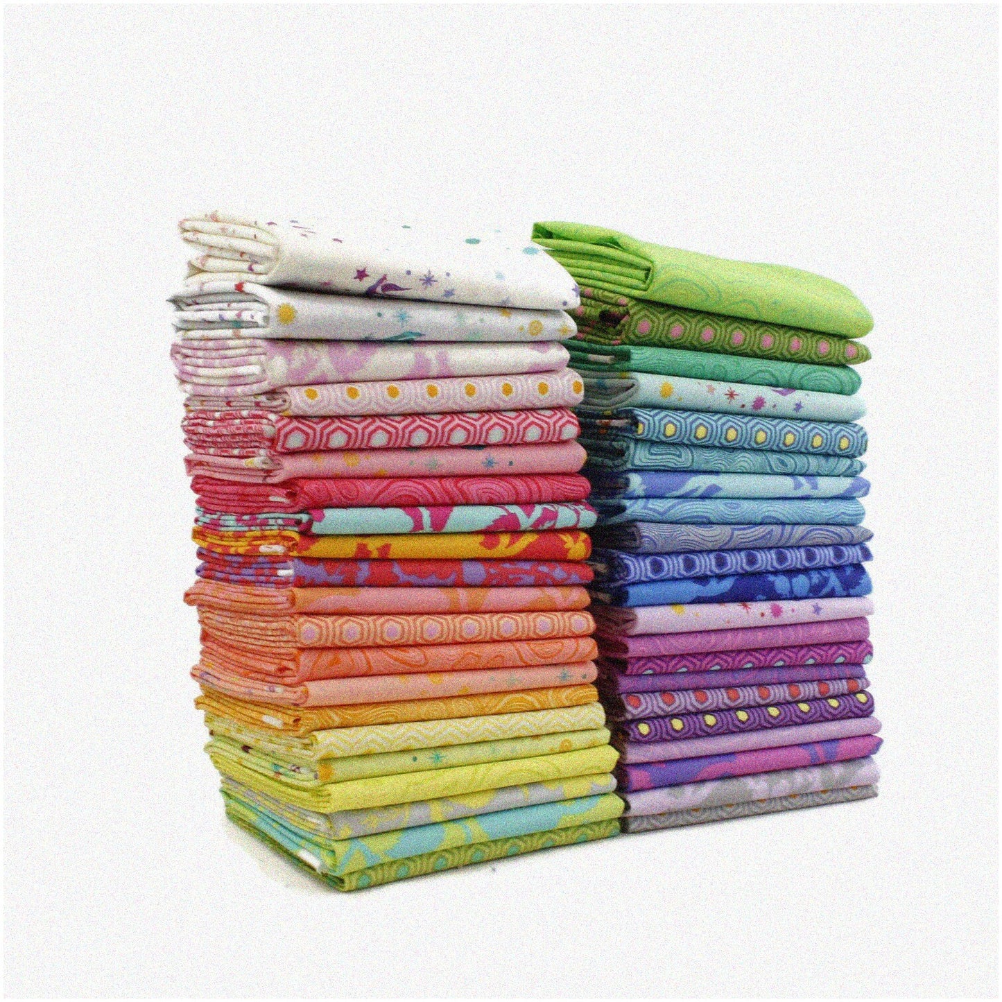 39-Piece Vibrant Cotton Fabric Fat Eighth Bundle