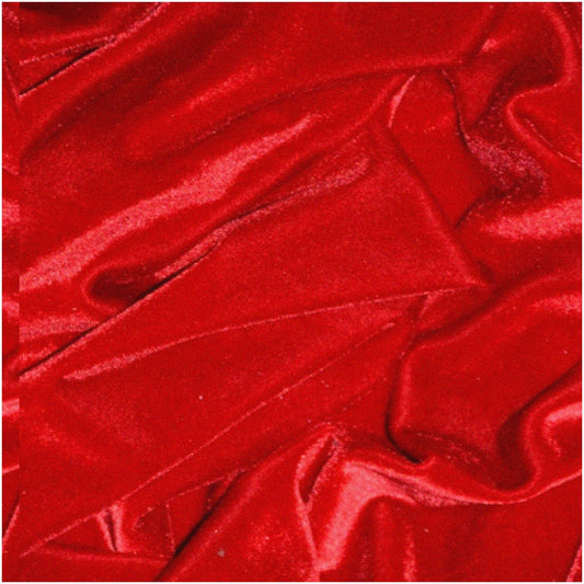 1 Yard Red Stretch Velvet Fabric