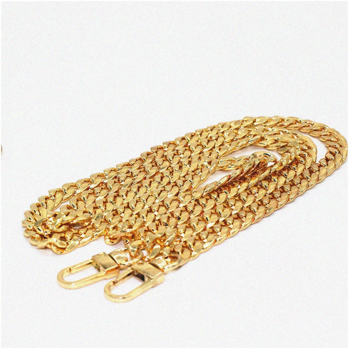 Golden Linkz DIY Purse Chain 47-inch Iron Flat Chain Strap