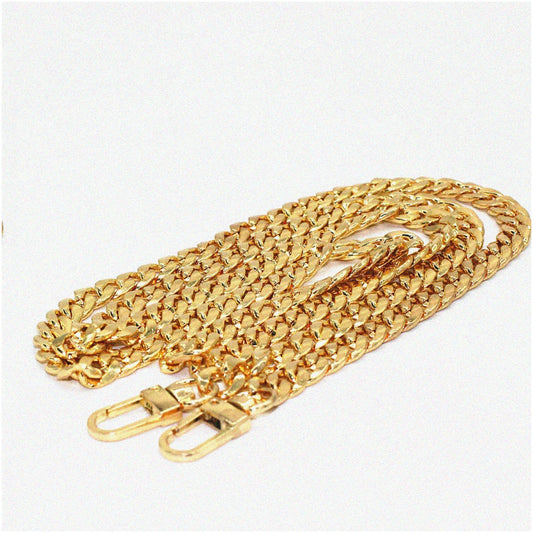 Golden Linkz DIY Purse Chain 47-inch Iron Flat Chain Strap