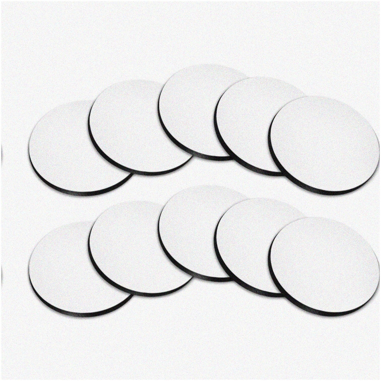 Set of 10 Round Neoprene Fabric Felt Car Cup Coasters