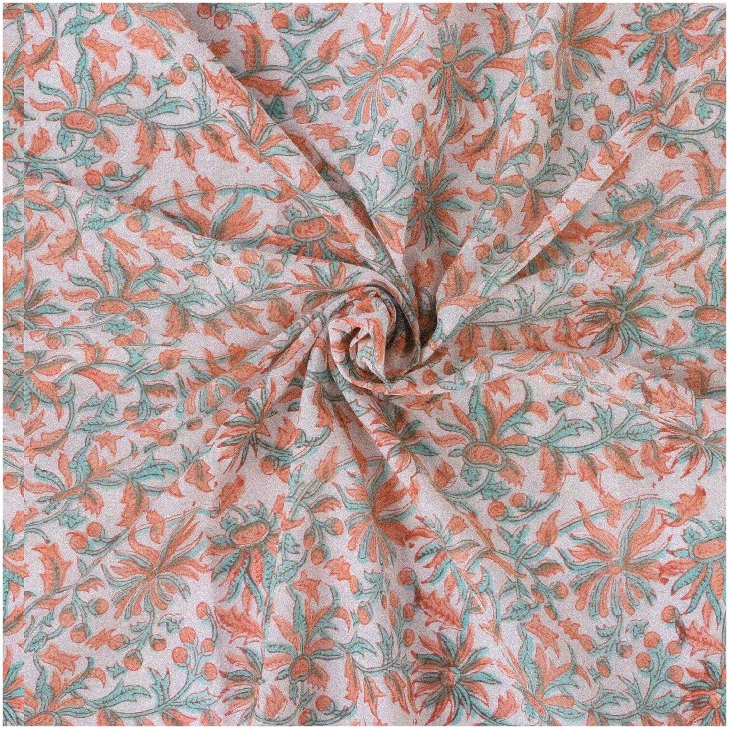 Handcrafted Cotton Fabric 44in Ethnic Pattern