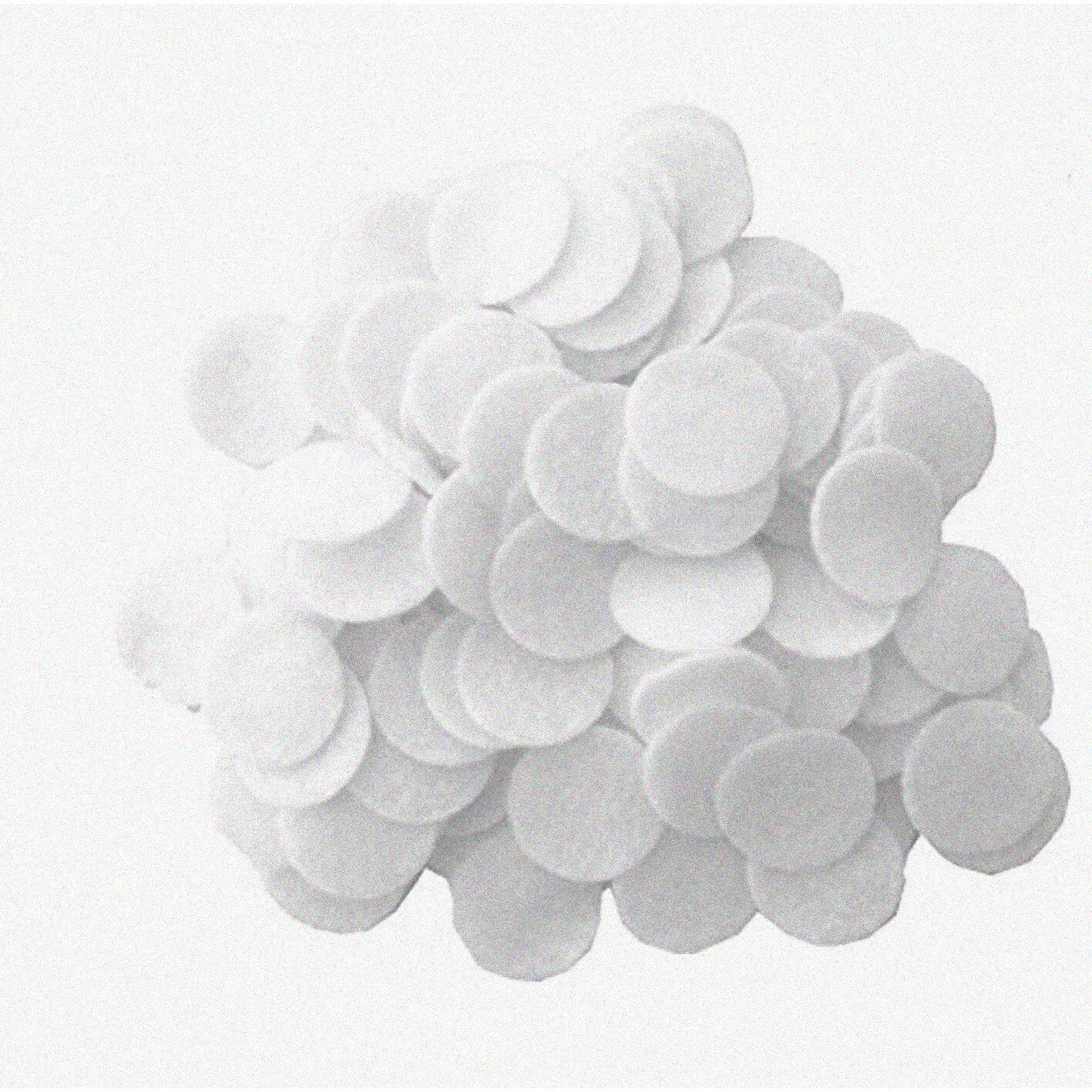 1" Snowy White Felt Circles - 100 Pieces
