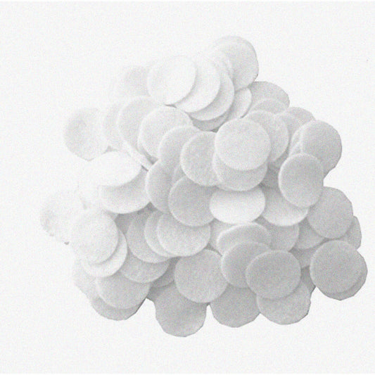 1" Snowy White Felt Circles - 100 Pieces