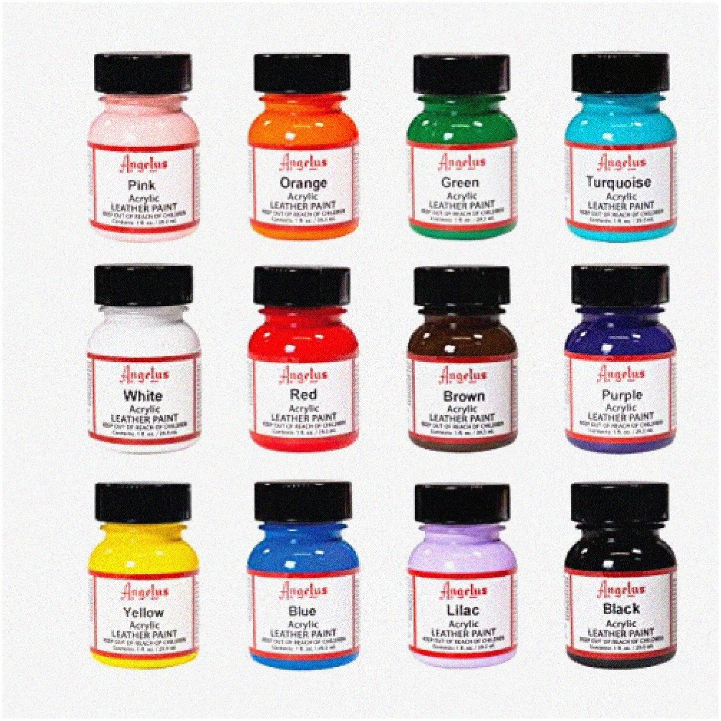 12 Colors Leather Paint Set 1oz Bottles