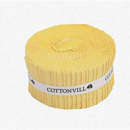 30CT Cotton Solid Strip Quilt Fabric 2.5" Maize 30 Strips