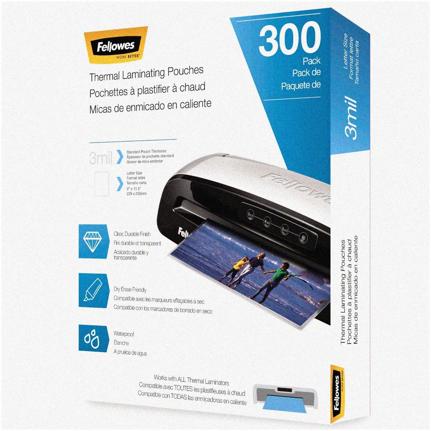 CrystalClear Shield Thermal Laminating Pouches Letter Size 3mil 300 Pack