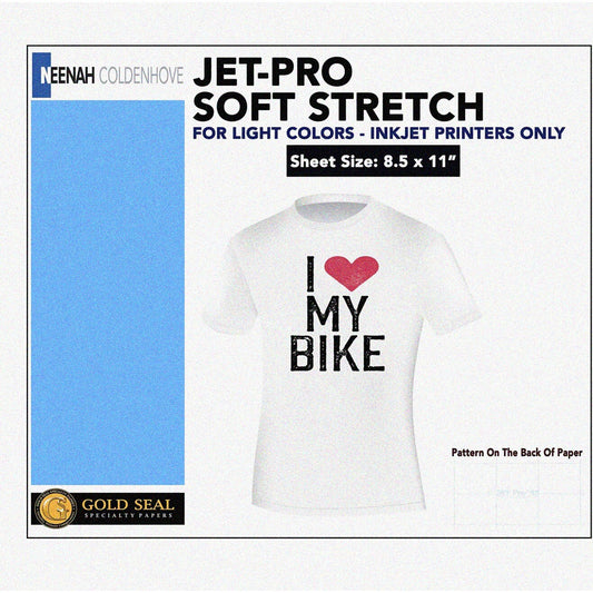 Jet-PRO SS SOFSTRETCH Iron-On Transfer Paper Pack of 25 Sheets