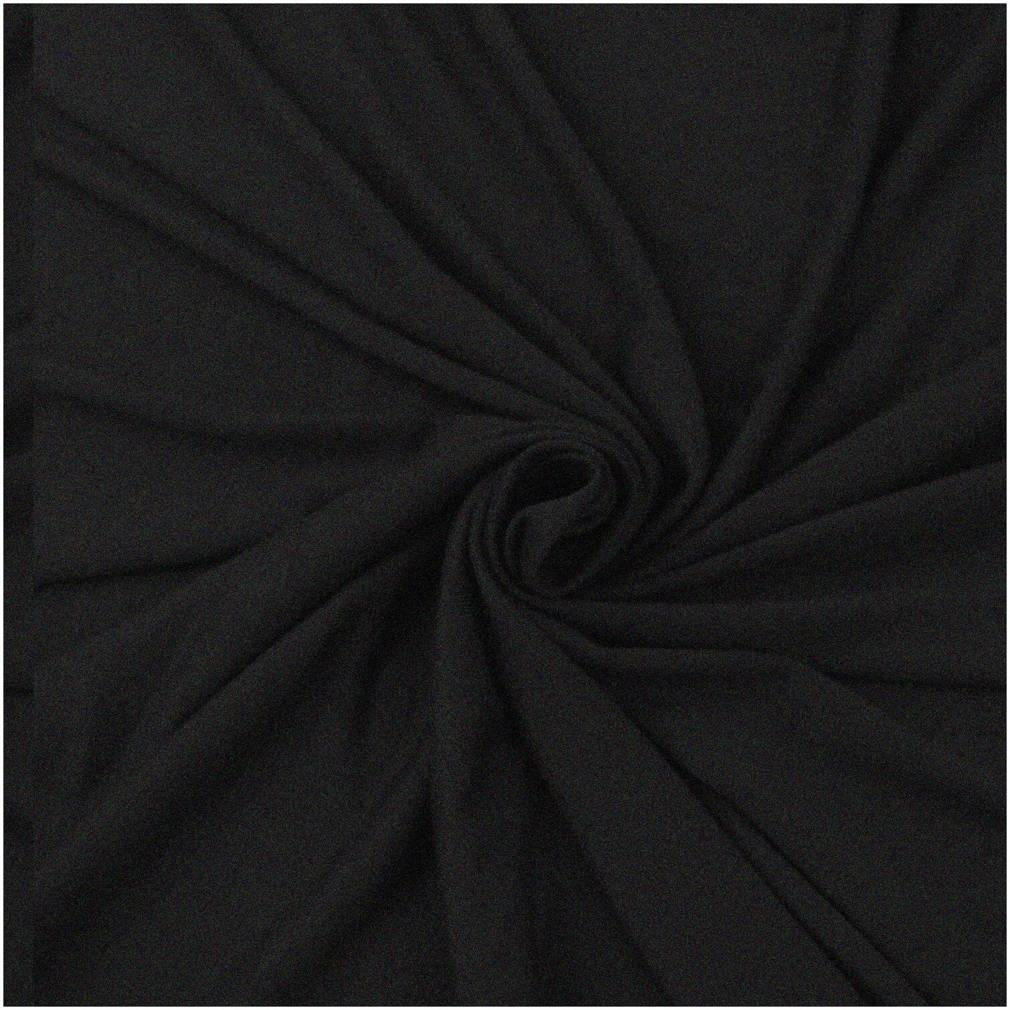 Stretchy Black Cotton Spandex Jersey Fabric 10 oz 60" 5 Yards