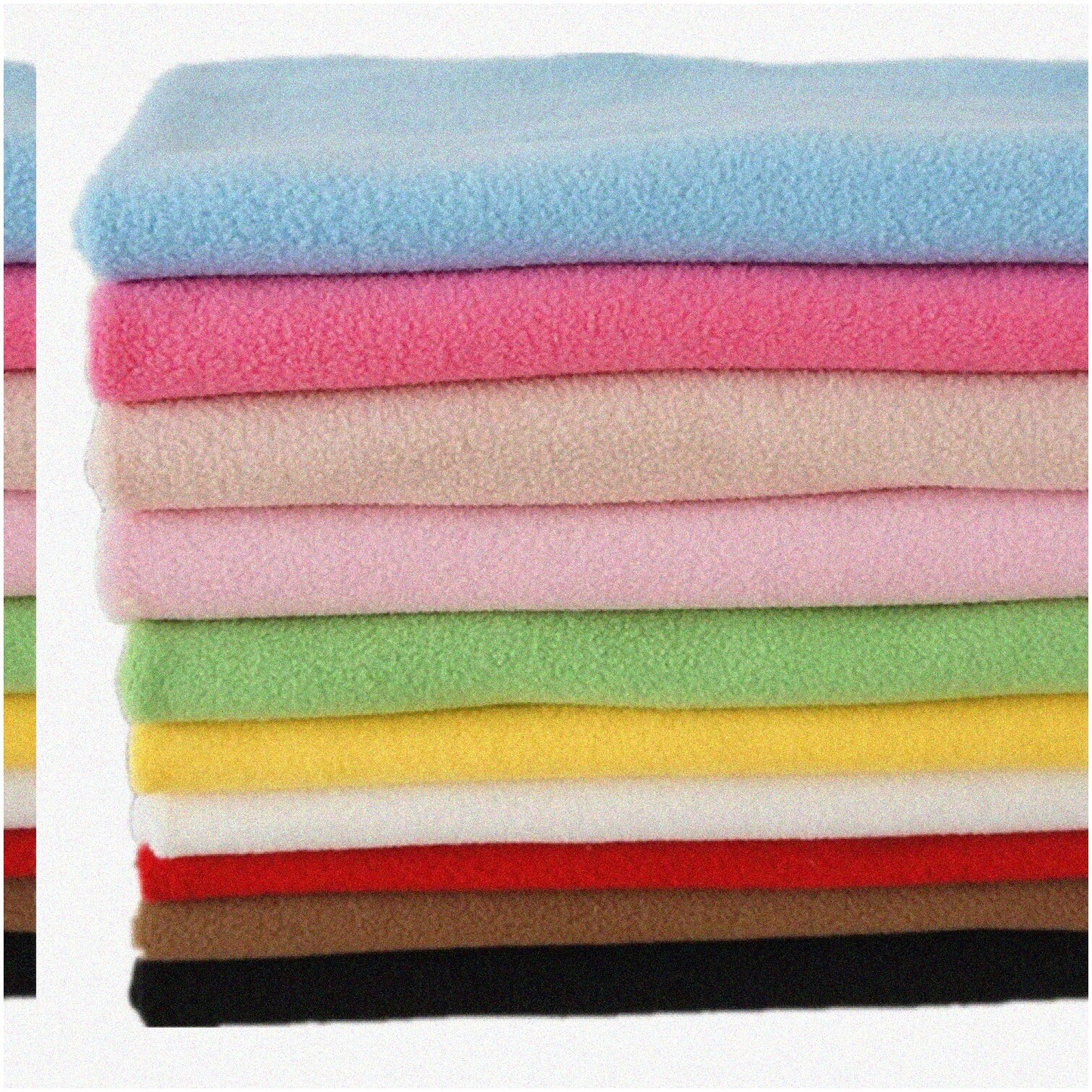 10PCS Knitted Polar Fleece Fabric 50x50cm Solid Color