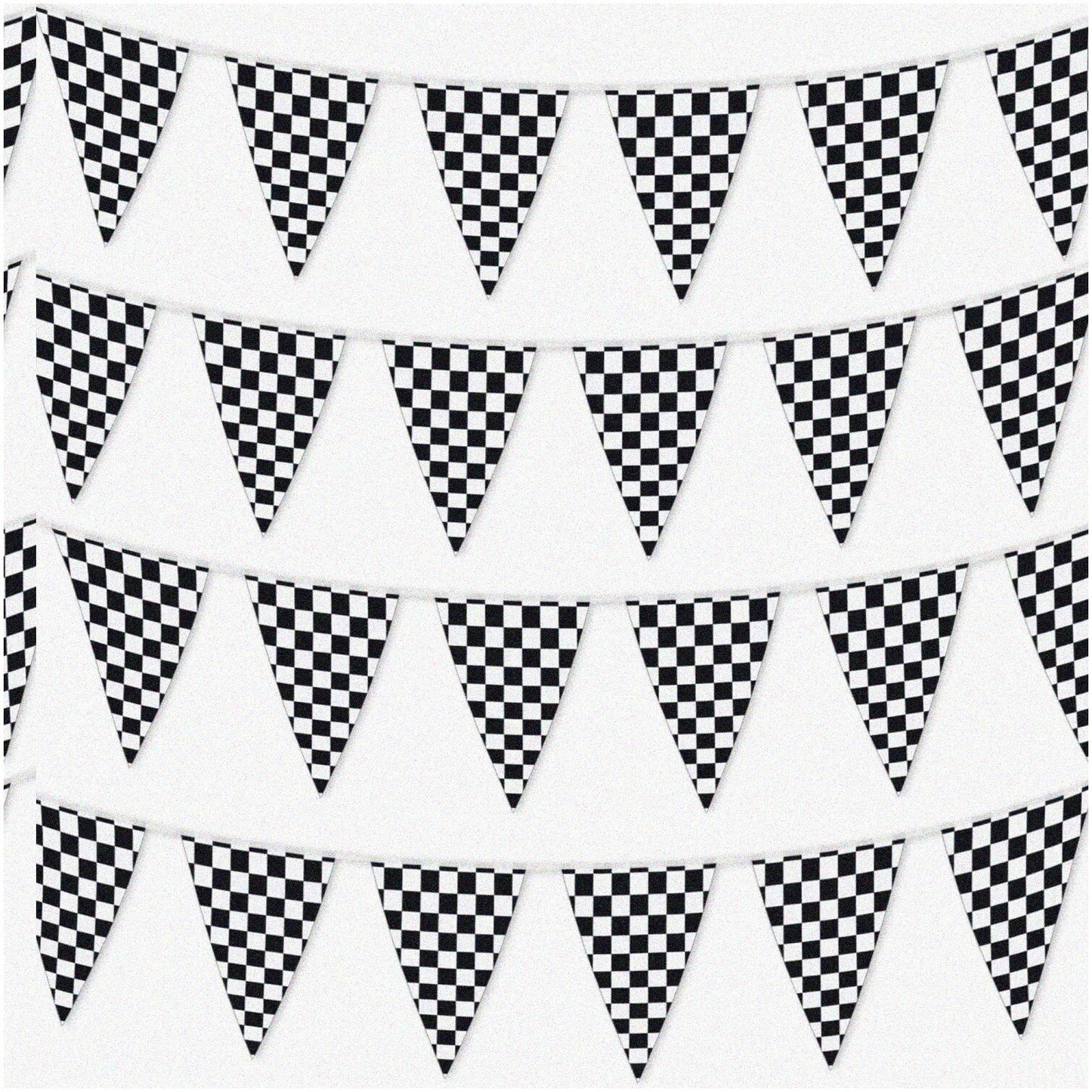 100 FT Checkered Flags Pennant Racing Banner for NASCAR Parties