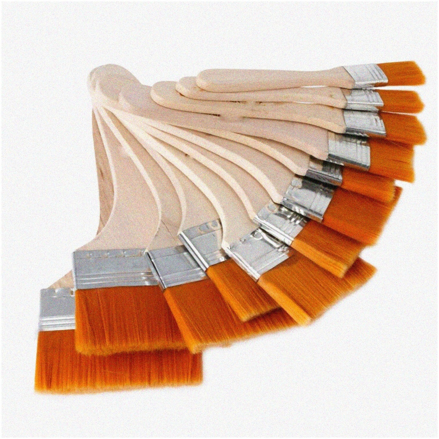 12 Assorted Nylon Brushes Set for Acrylic, Watercolor, Varnishes