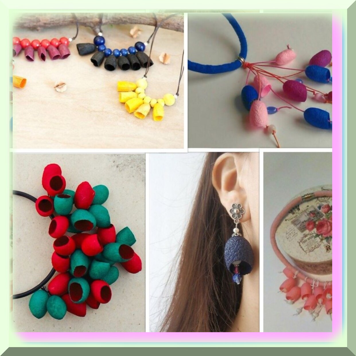 Hand-Dyed Silk Cocoons and Fibers Pack 1-40 pcs