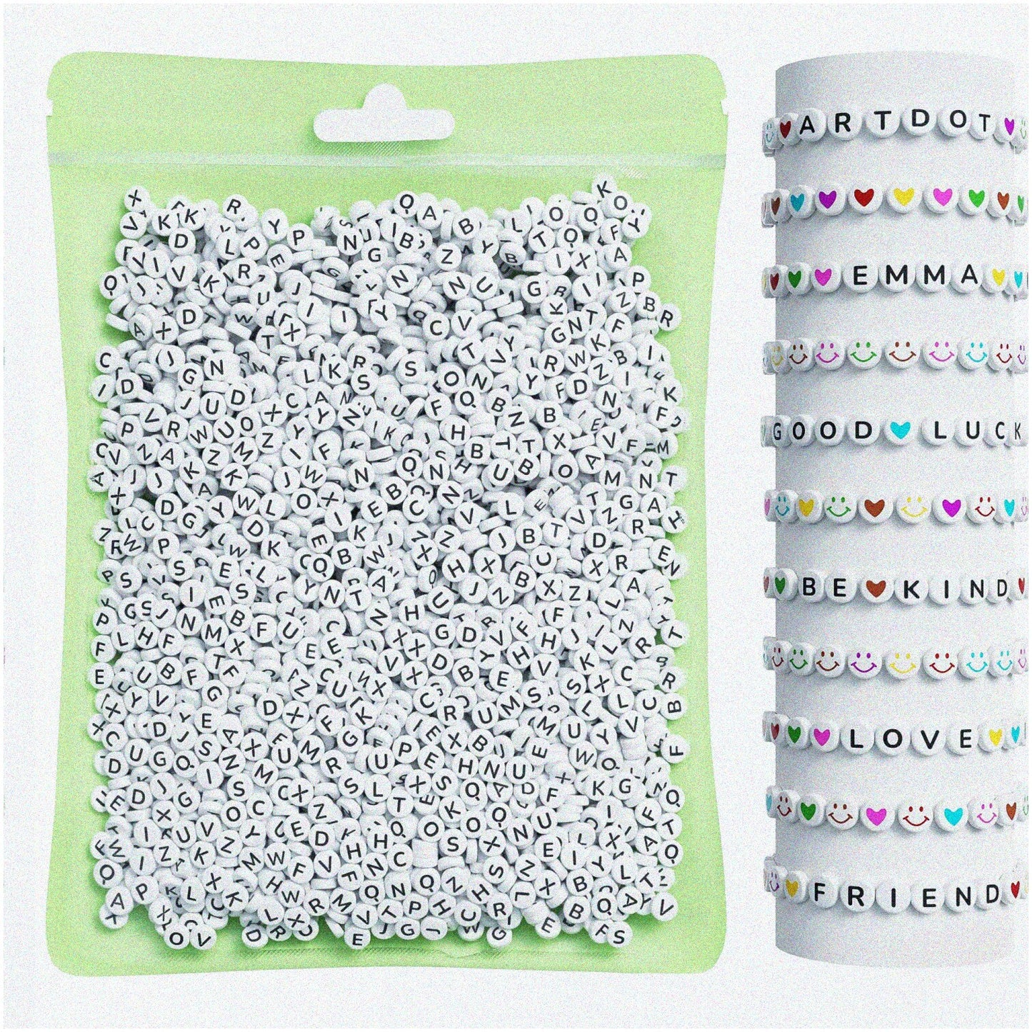 800-Piece Letter Beads Jewelry Making Kit