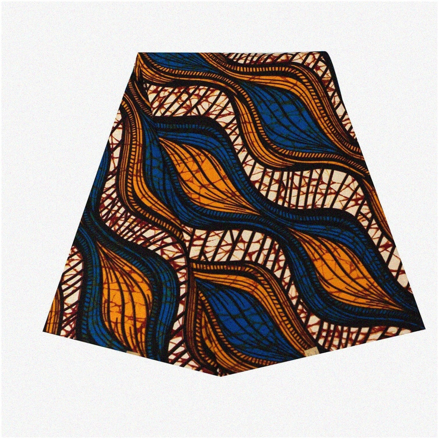 Vibrant 6 Yard African Wax Cloth Fabric