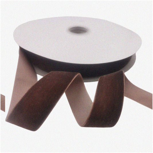 Velvety Brown Nylon Ribbon 1" x 25 Yards