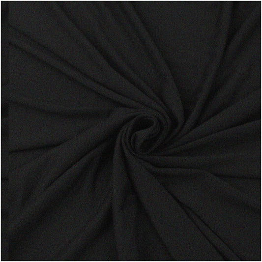 StretchEase 4-Way Cotton Spandex Jersey Fabric 10 oz 60" Black 3 Yards