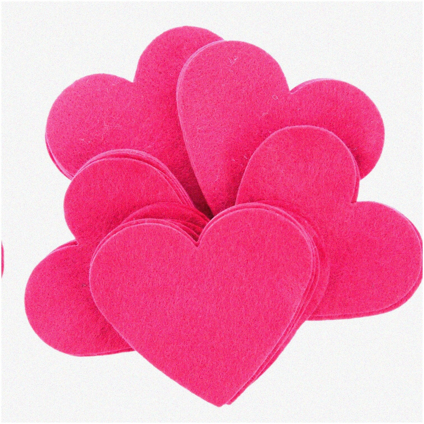 200 Pink 1" Heart-Shaped Felt Craft Pieces
