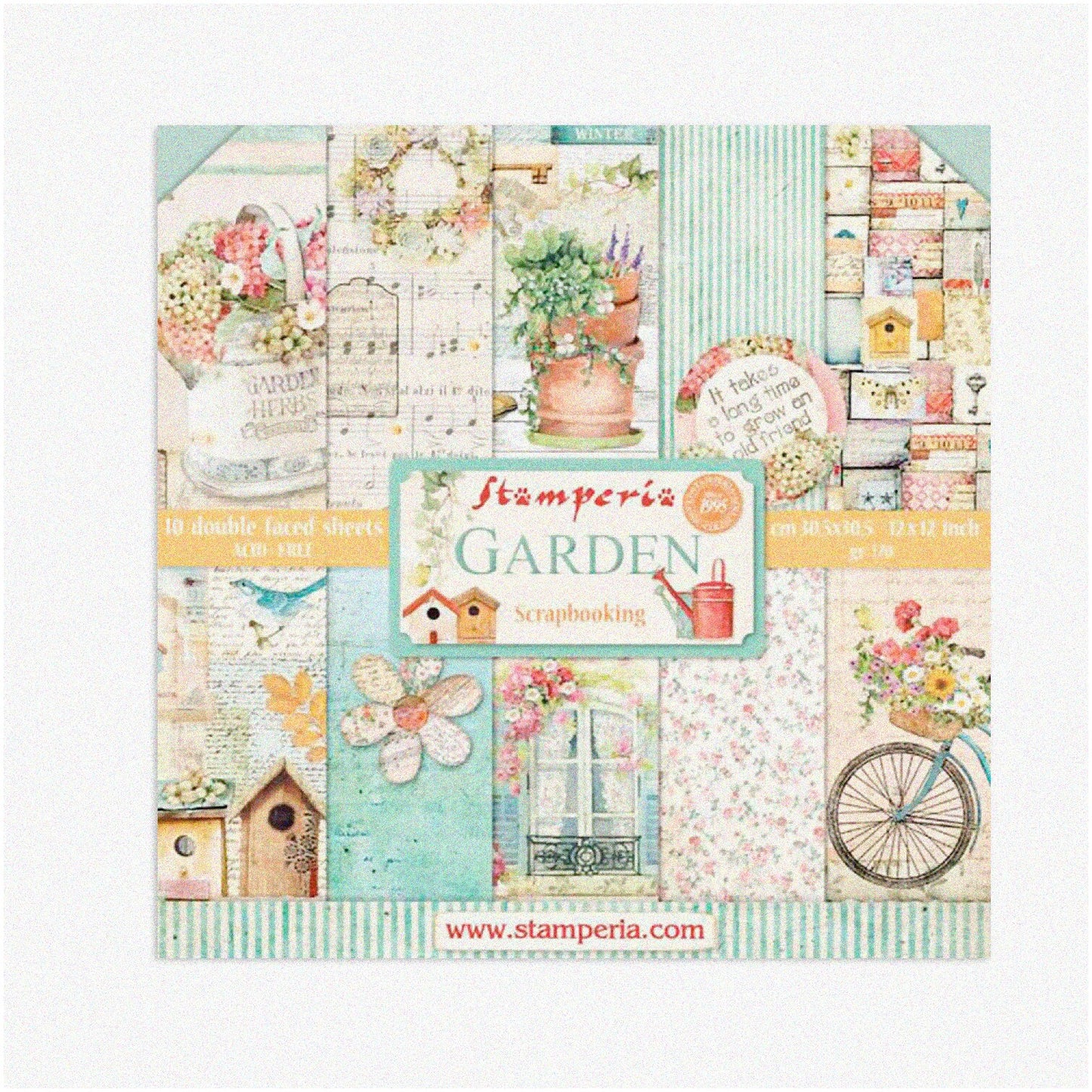 Vibrant 10-Pack 12x12 Inch Scrapbooking Paper