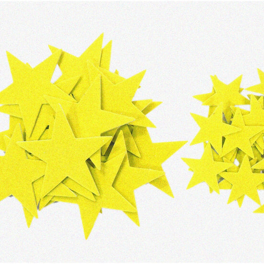 Vibrant Felt Stars Combo 1.5 & 3 Inch 46 pcs