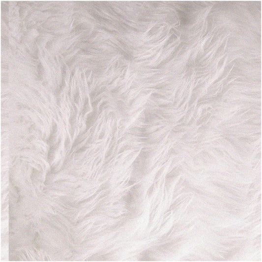 Faux Fur Fabric White 72" x 60" 2.5" Pile