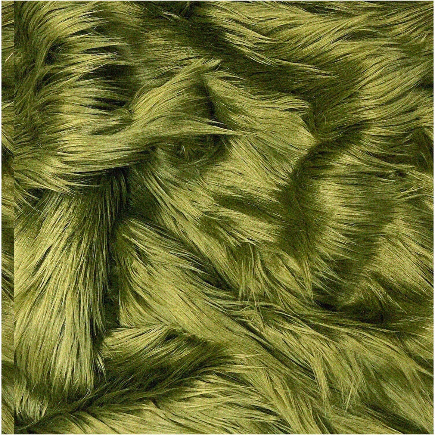 Olive Green Fabric 18" x 60" Fluffy Material