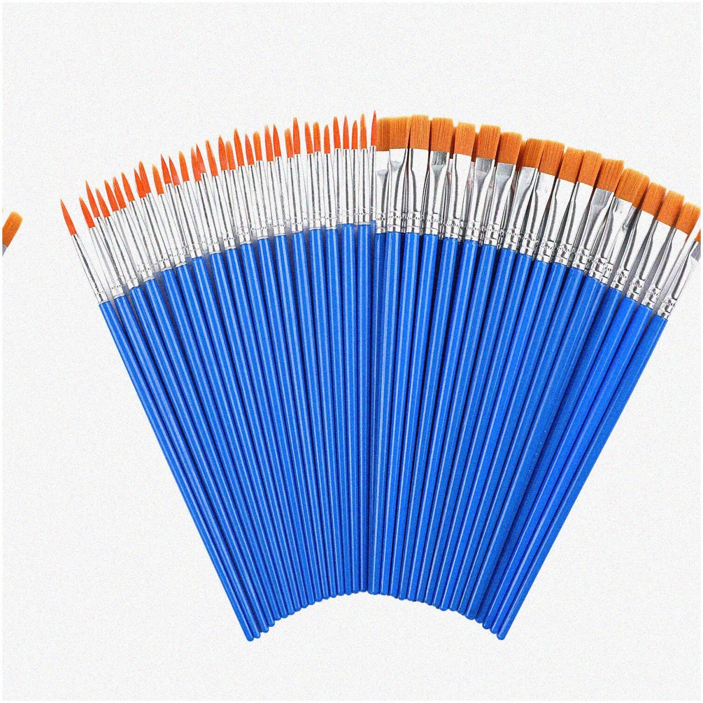 100-Piece Nylon Hair Brush Set for Painting