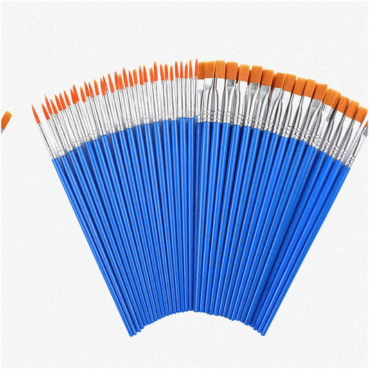 Nylon Hair Brush Set 100 Pieces for Painting