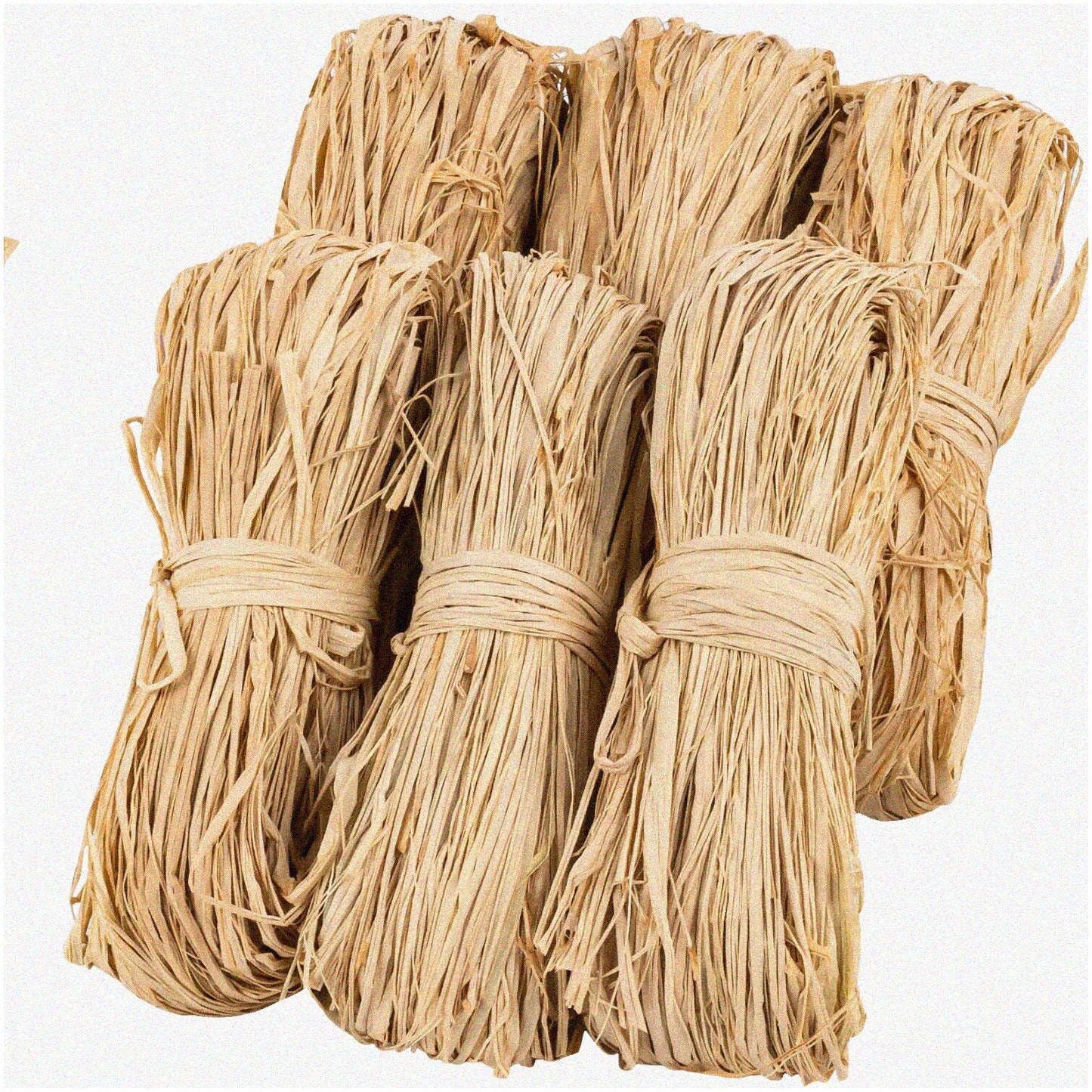 Natural Raffia Ribbon Set 6pcs 50g 300g