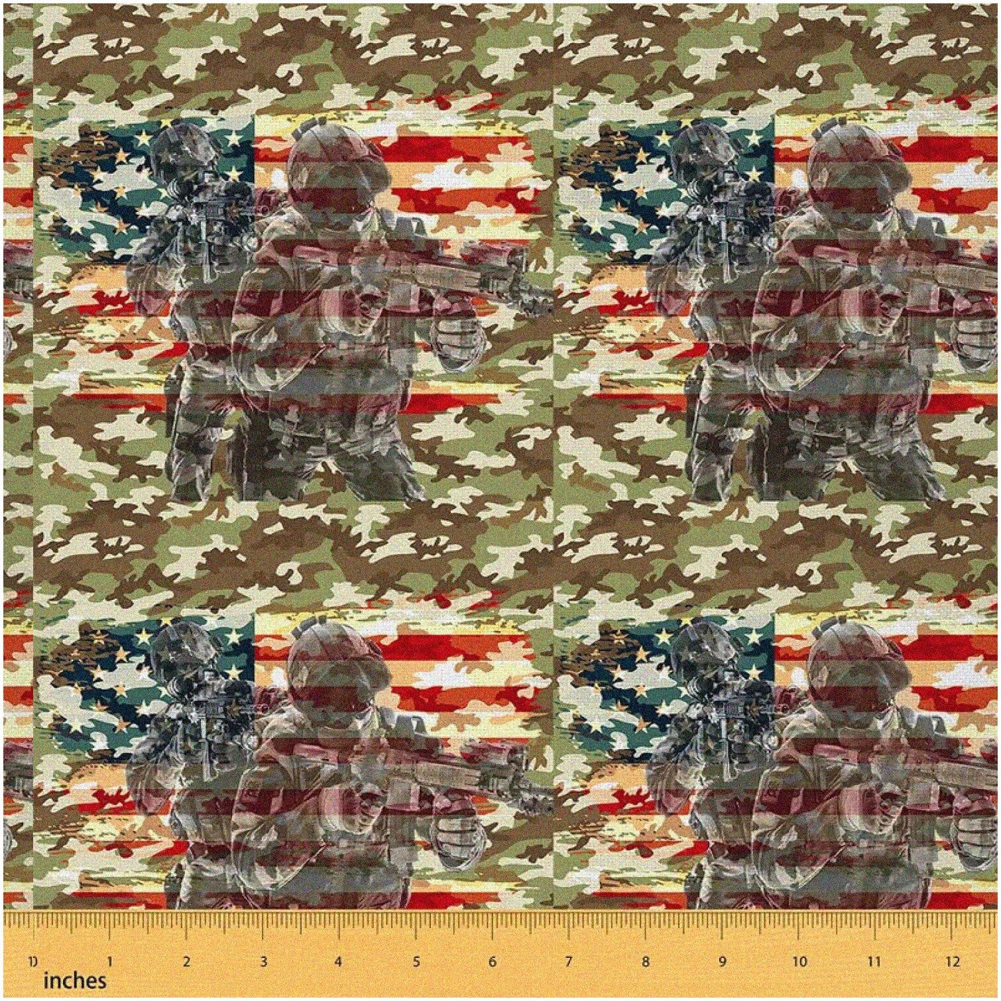 Military Camouflage Fabric Waterproof 3 Yards Green