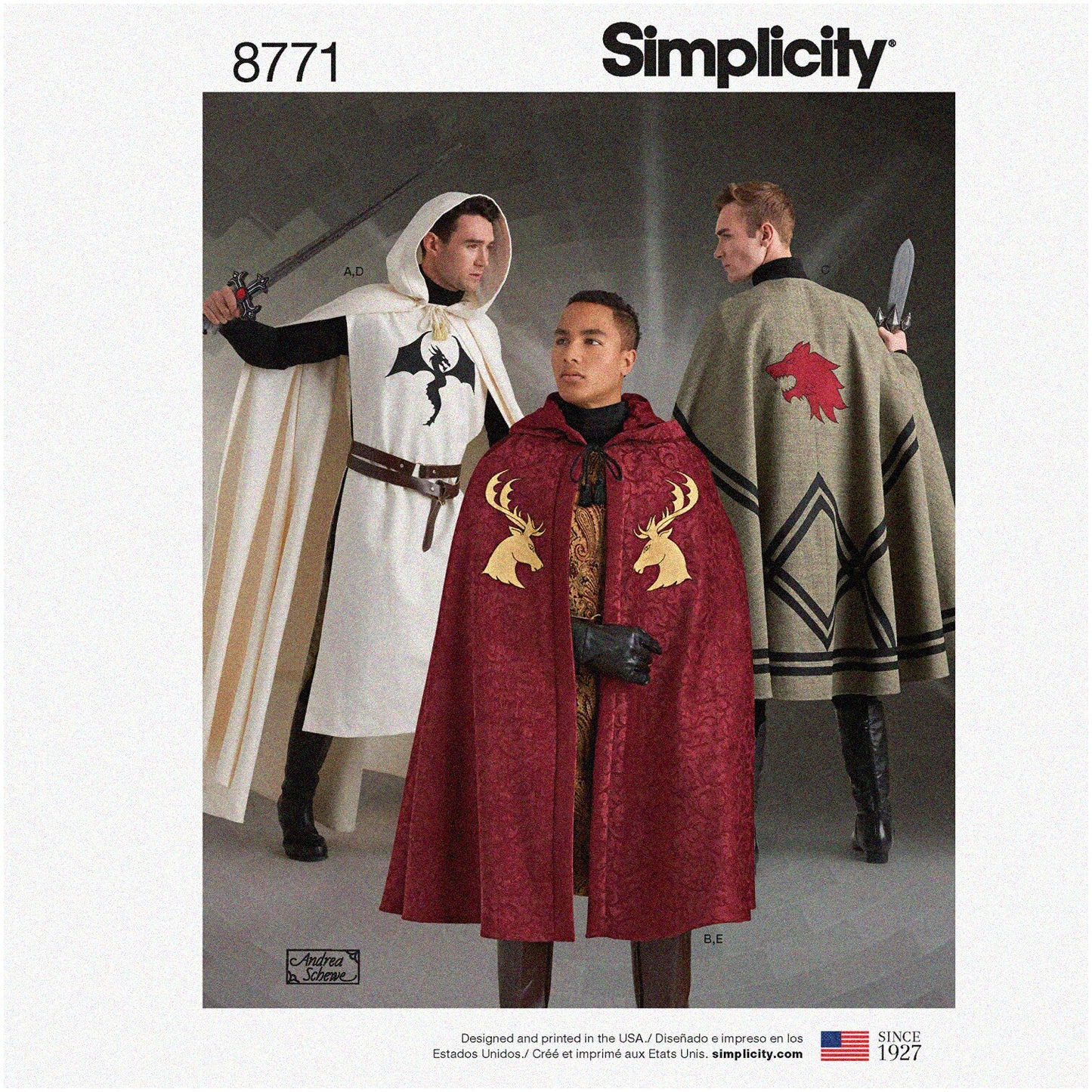 Medieval Costume Sewing Pattern 5 Pieces One Size