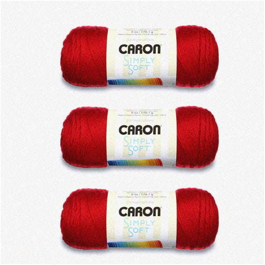 Harvest Red Acrylic Yarn 3-Pack