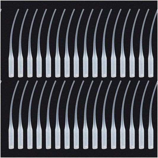 100pcs White Plastic Micro-Tips Extenders for Arts and Guitar