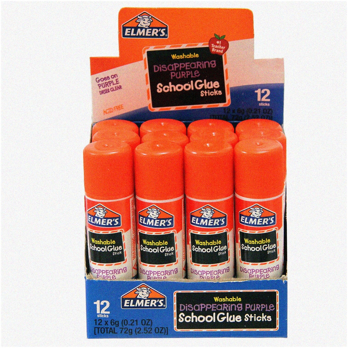 Vanishing Violet Washable School Sticks 12 Pack 6g