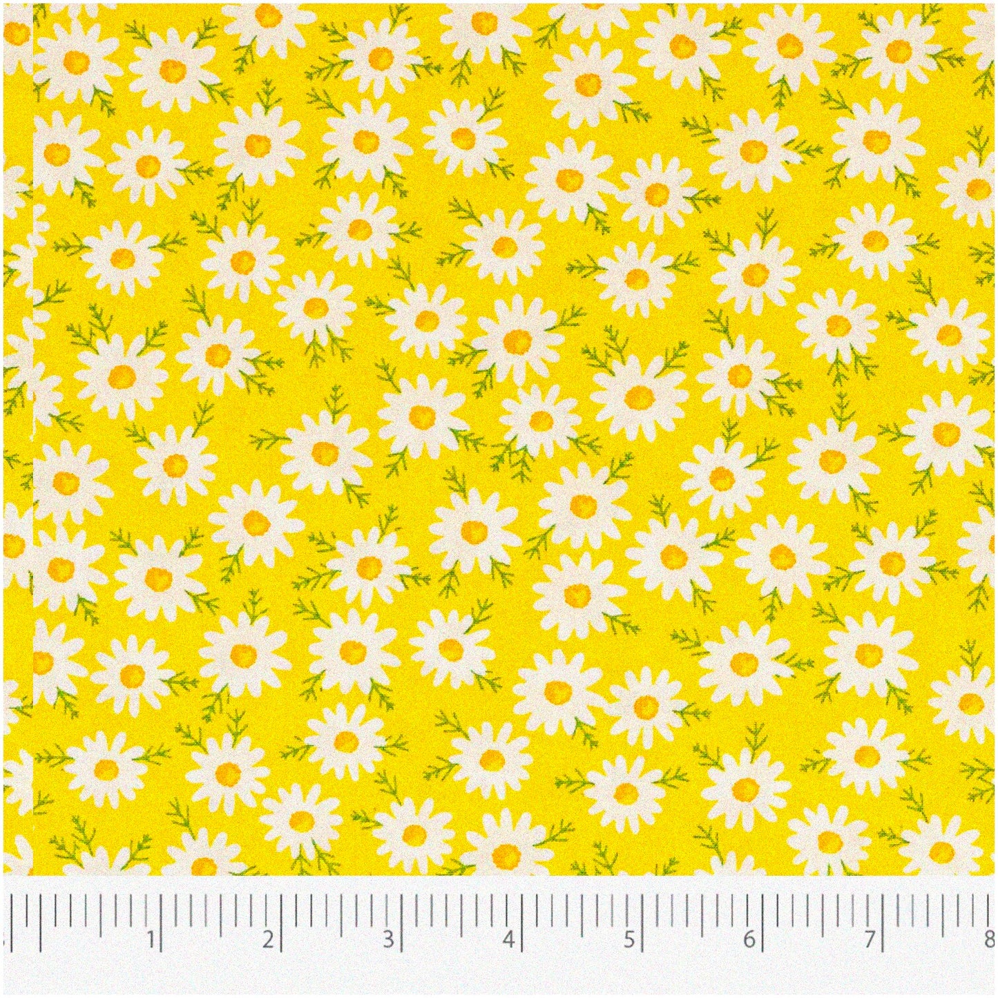 Sunshine Blooms Cotton Print Fabric Yellow 44in Yard