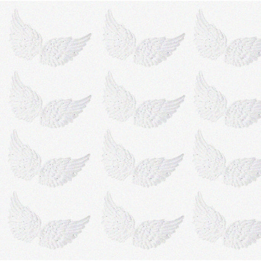 12 Small Fabric Wing Appliques Set