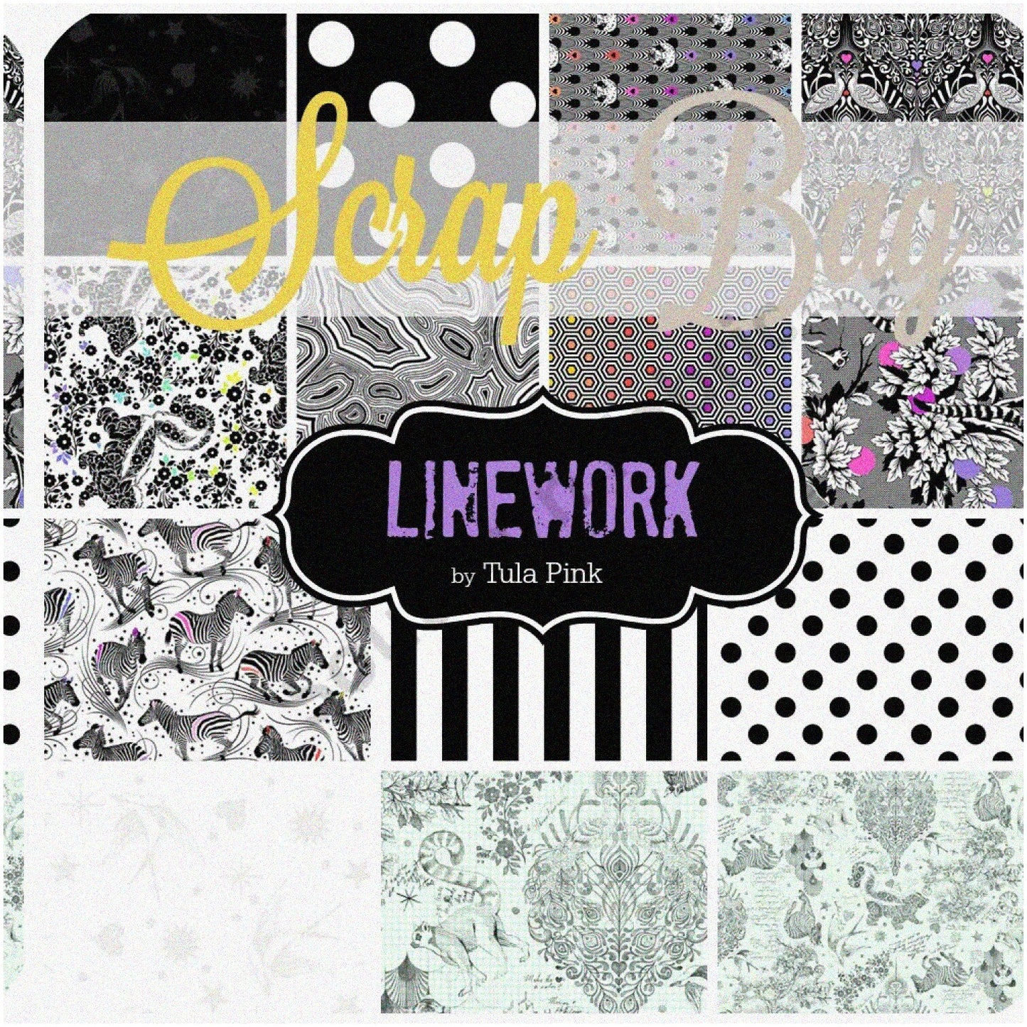 2 Yards Quilters Cotton Fabric Scrap Bag