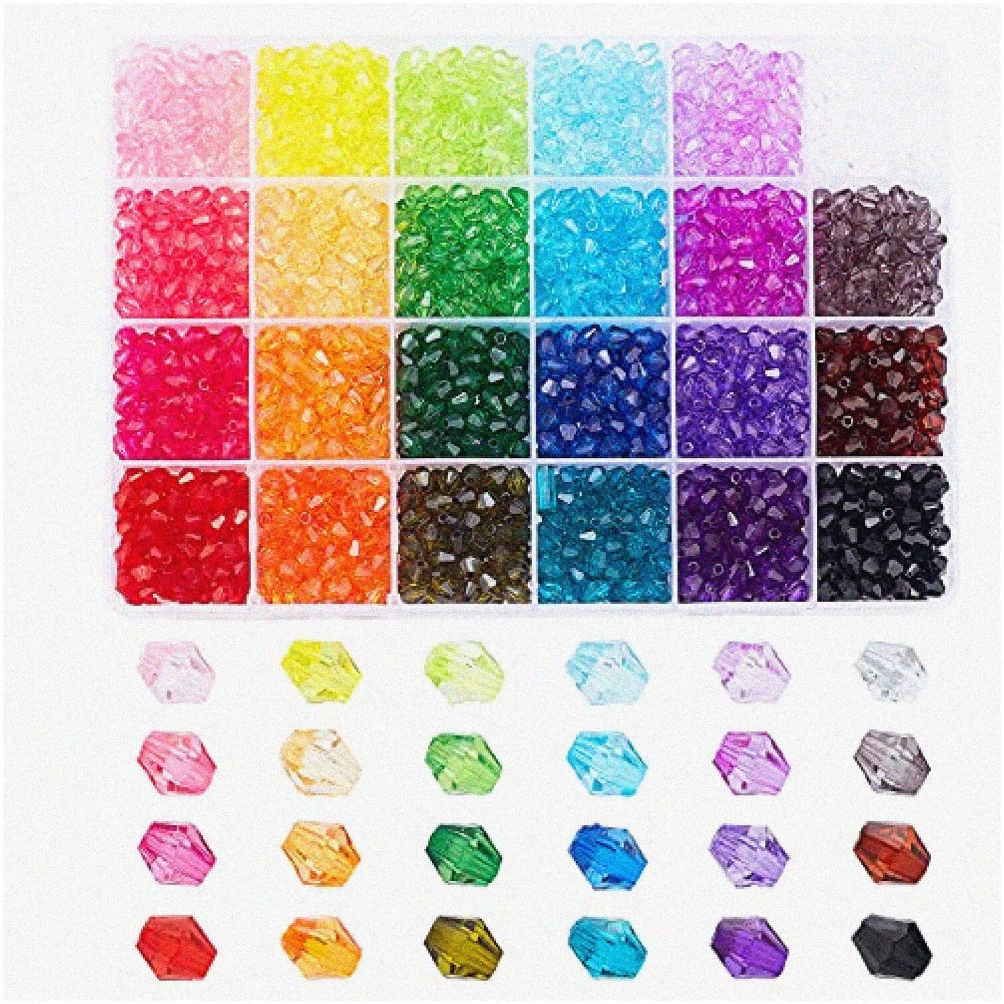 Rainbow Sparkle 6mm Crystal Bicone Beads 2880pcs