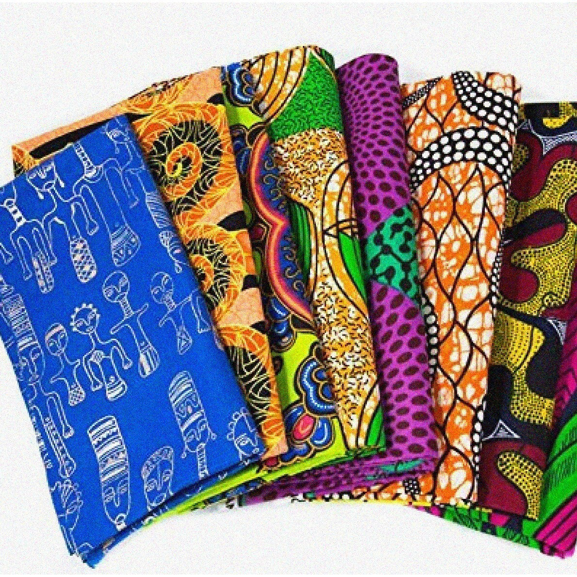 African Fabric 6-Piece Fat Quarter Bundle