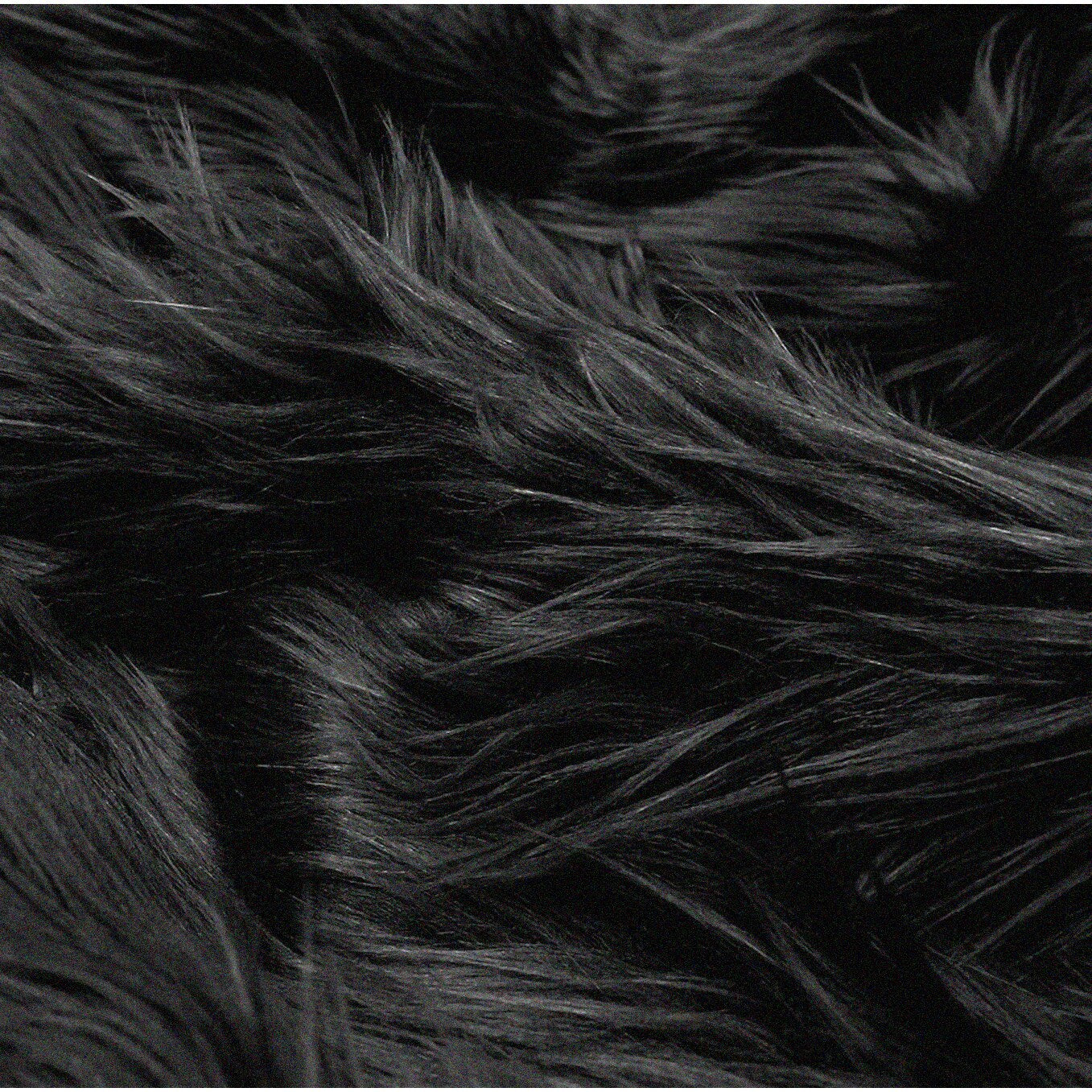 Black Shaggy Fabric 30"X30" for Crafts and Decor