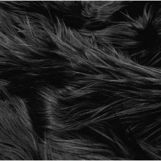 Black Shaggy Fabric 30"X30" for Crafts and Decor